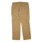 DICKIES Mens Jeans Beige Regular Straight Denim W36 L32 Workwear Cotton Blend