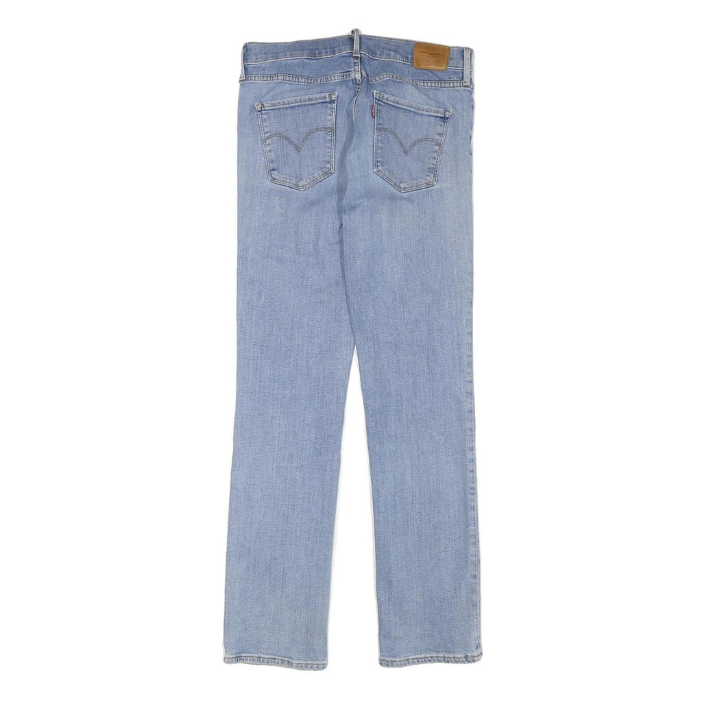 LEVI'S Womens Regular Blue Denim Light W30 L30 Zip Jeans Straight Cotton Blend