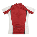 CRAFT Mens Red & White Cycling Jersey L Short Sleeve 1/4 Zip Sports Shirt