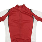 CRAFT Mens Red & White Cycling Jersey L Short Sleeve 1/4 Zip Sports Shirt