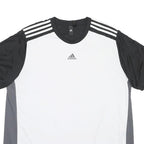 ADIDAS Mens White & Black Performance T-Shirt 2XL Short Sleeve Crew Neck