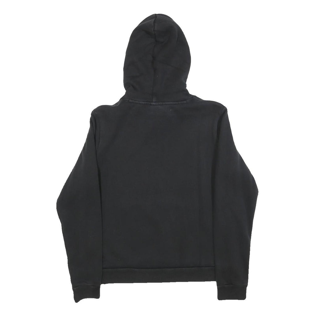 PUMA Womens Black Hoodie UK 12 Cotton Blend Pullover Hooded Sweatshirt