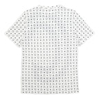MCM Mens White & Black Graphic T-Shirt S Short Sleeve Crew Neck Luxury Logo
