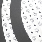 MCM Mens White & Black Graphic T-Shirt S Short Sleeve Crew Neck Luxury Logo