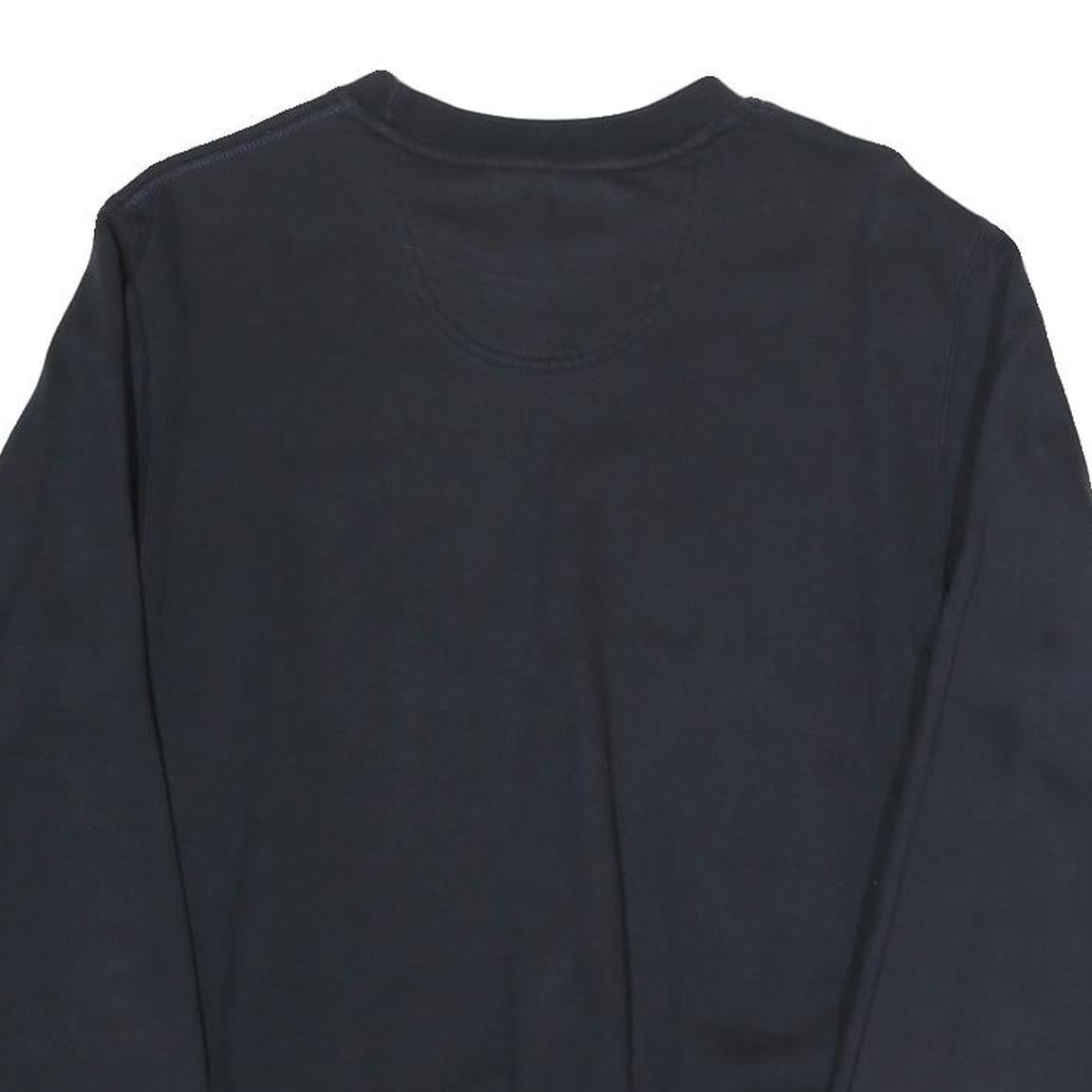 CHAMPION Mens Black Pullover Sweatshirt M Stripe Cuffs Cotton Blend Casual