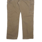 DICKIES Mens Cotton Blend Beige Regular Straight Trousers W38 L31 Workwear Zip