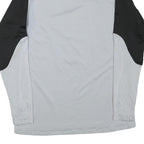 NIKE Mens Grey & Black Football T-Shirt L Long Sleeve 1/4 Zip Crew Neck AXA Logo