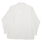 DI CARINO Mens White & Black Striped Shirt L Cotton Blend Casual Smart