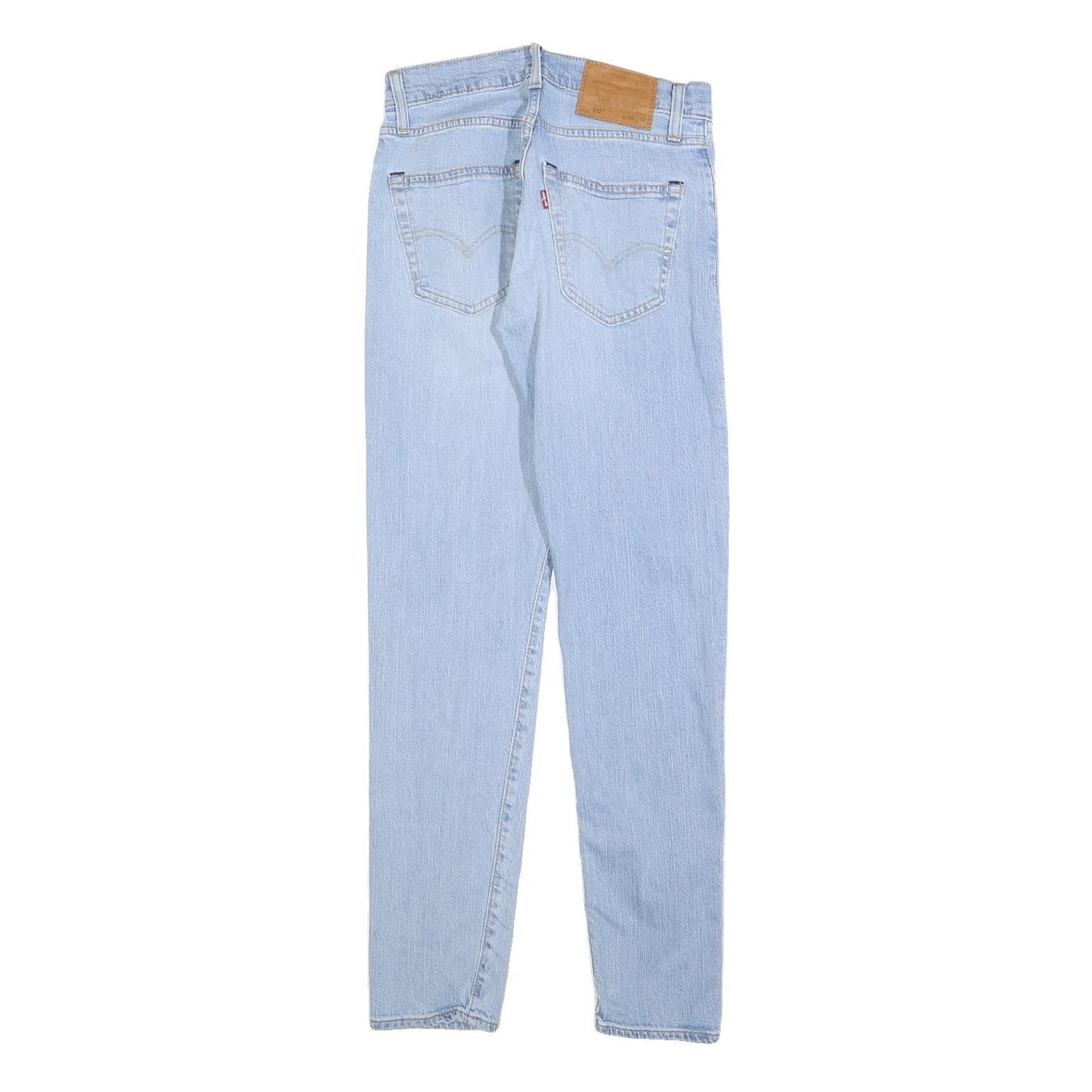 LEVI'S 512 BIG E Mens Jeans Light Blue Slim Skinny Denim W28 L32 Classic Zip