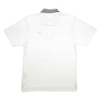 FILA Mens White & Navy Short Sleeve Basic Polo Shirt M Cotton Blend Logo