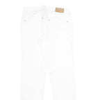 MICHAEL KORS Mens Cotton Blend White Slim Straight Trousers W32 L34 Smart Casual