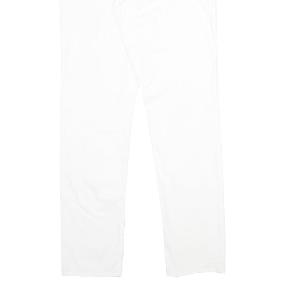 MICHAEL KORS Mens Cotton Blend White Slim Straight Trousers W32 L34 Smart Casual