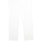 MICHAEL KORS Mens Cotton Blend White Slim Straight Trousers W32 L34 Smart Casual