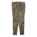 CLOCKHOUSE Mens Cotton Blend Slim Camouflage Trousers W32 L30 Cargo Pocket Zip