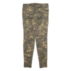 CLOCKHOUSE Mens Cotton Blend Slim Camouflage Trousers W32 L30 Cargo Pocket Zip