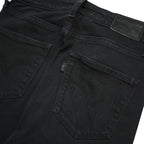 LEVI'S 721 Womens Jeans Black Slim Skinny Denim W25 L30 Zip Cotton Blend
