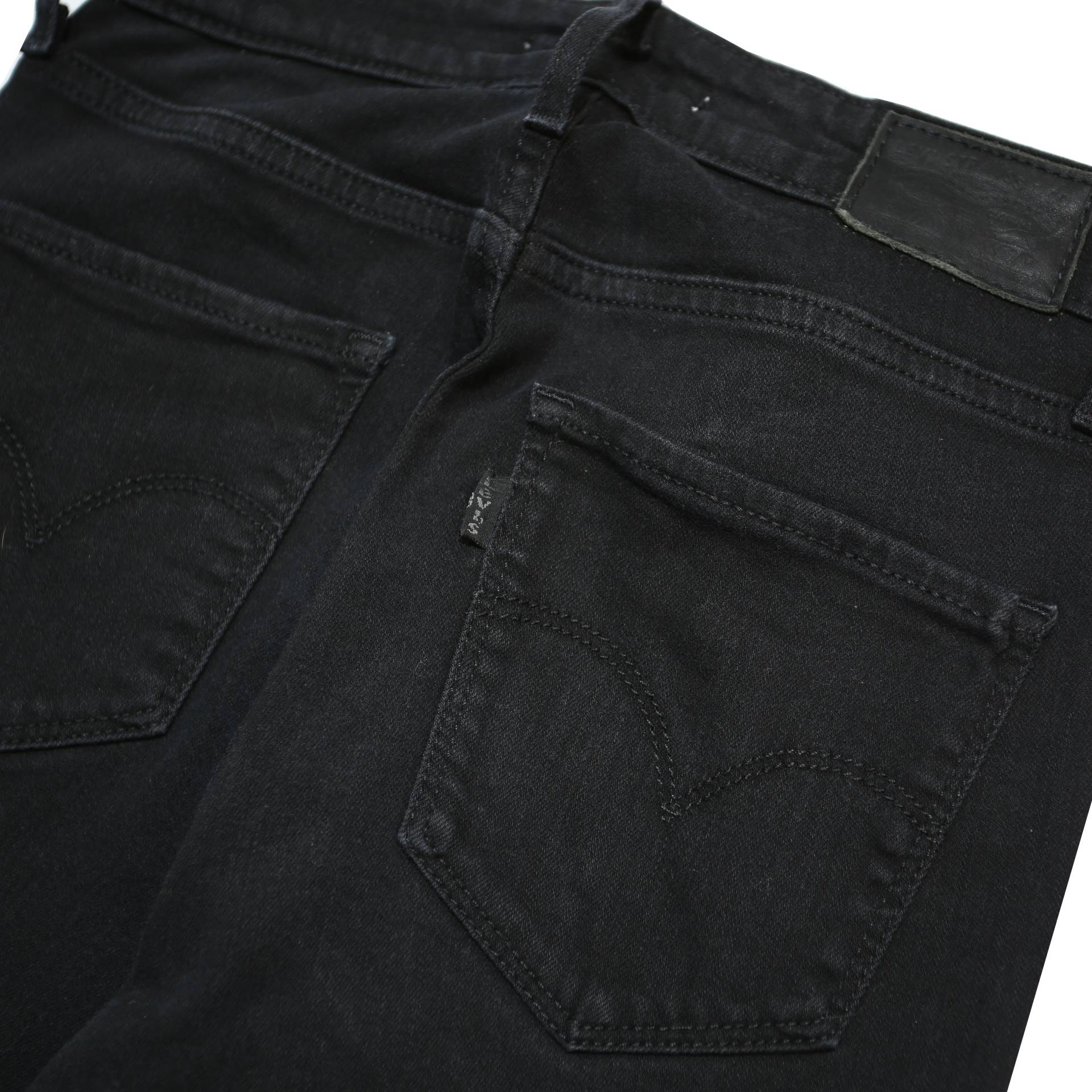 LEVI'S 721 Womens Jeans Black Slim Skinny Denim W25 L30 Zip Cotton Blend