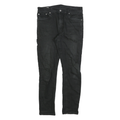 LEVI'S 512 BIG E Mens Slim Black Denim Light Woven Jeans W33 L28 Slim Fit Zip