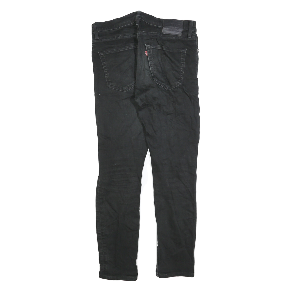 LEVI'S 512 BIG E Mens Slim Black Denim Light Woven Jeans W33 L28 Slim Fit Zip