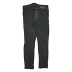 LEVI'S 512 BIG E Mens Slim Black Denim Light Woven Jeans W33 L28 Slim Fit Zip