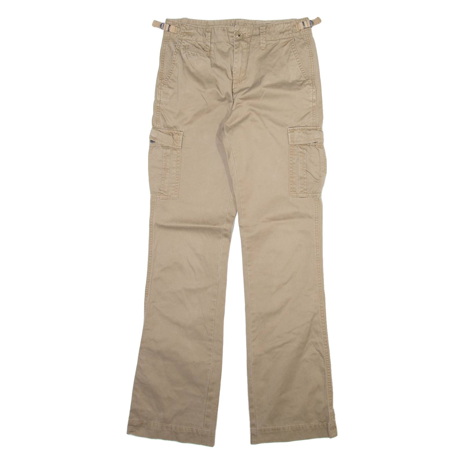 RALPH LAUREN POLO JEANS COMPANY Cargo Womens Trousers Beige Slim Bootcut W27 L34