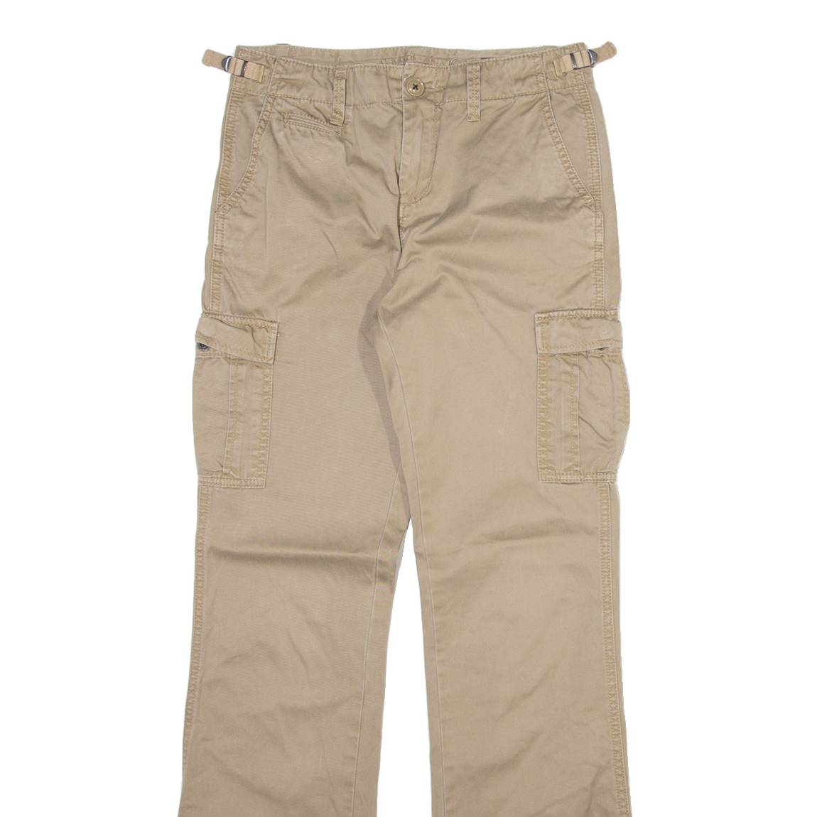 RALPH LAUREN POLO JEANS COMPANY Cargo Womens Trousers Beige Slim Bootcut W27 L34