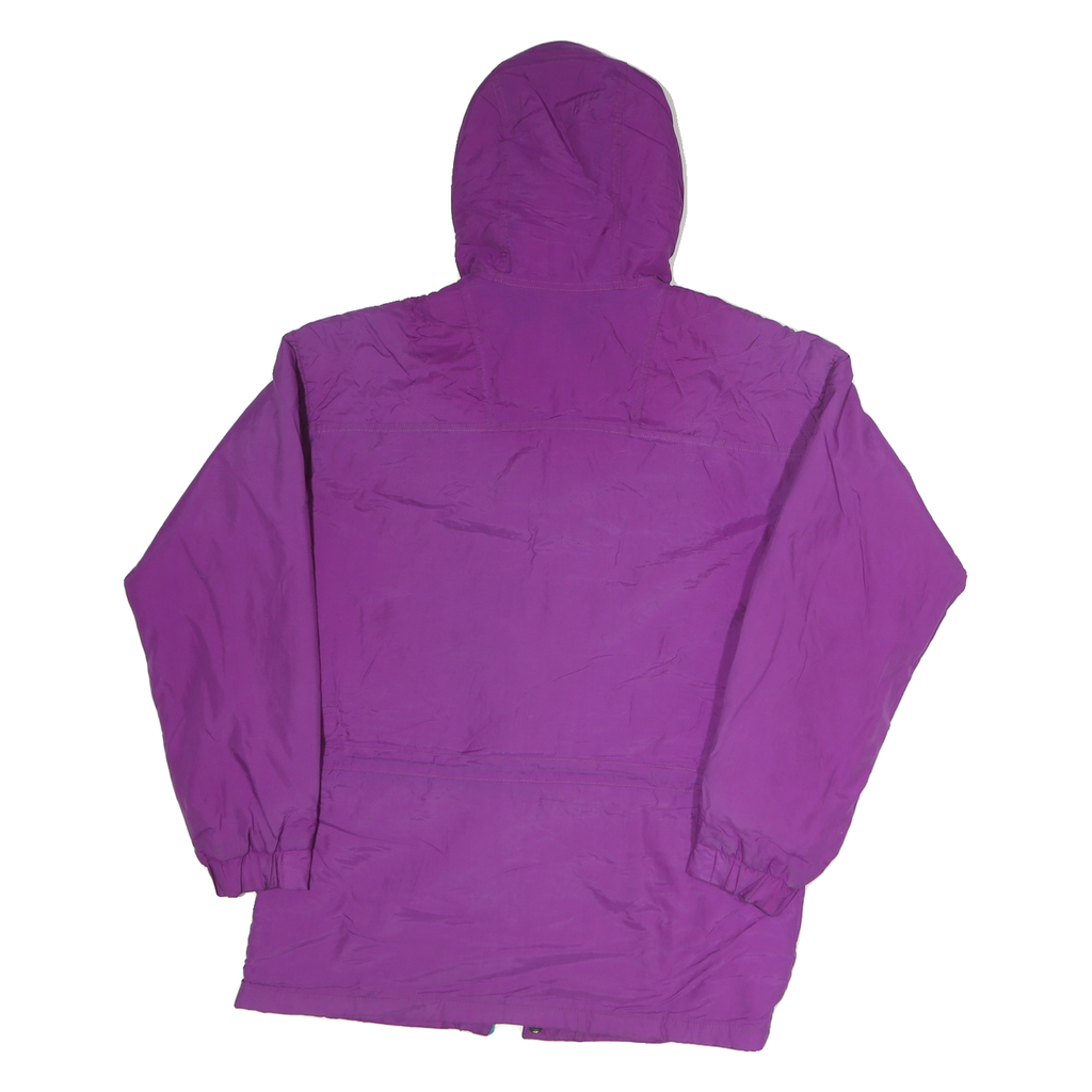COLUMBIA Womens Purple & Blue Outdoor Jacket L Polyester Zip Hooded Plain