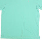 POLO RALPH LAUREN Mens Mint Green Pink Logo Short Sleeve Polo Shirt XL Classic