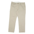 LEE Mens Regular Fit Beige Cotton Blend Trousers W36 L29 Classic Zip Closure