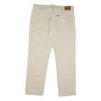 LEE Mens Regular Fit Beige Cotton Blend Trousers W36 L29 Classic Zip Closure