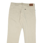 LEE Mens Regular Fit Beige Cotton Blend Trousers W36 L29 Classic Zip Closure