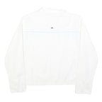 ELLESSE Womens White & Blue Retro Stripe Zip Jacket M Polyester Blend Casual