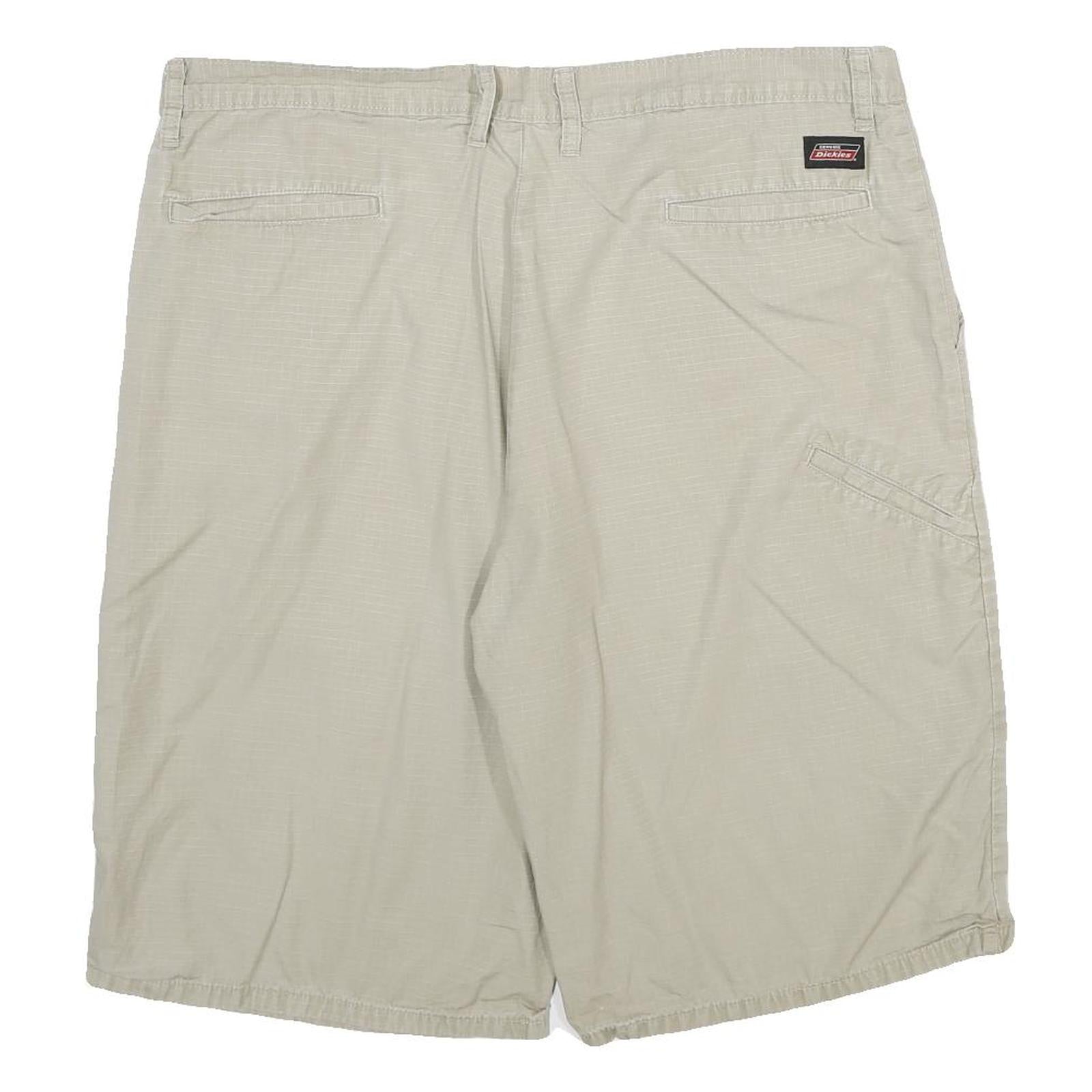 DICKIES Mens Shorts Beige Casual XL W38 Cotton Plain Button Pocketed