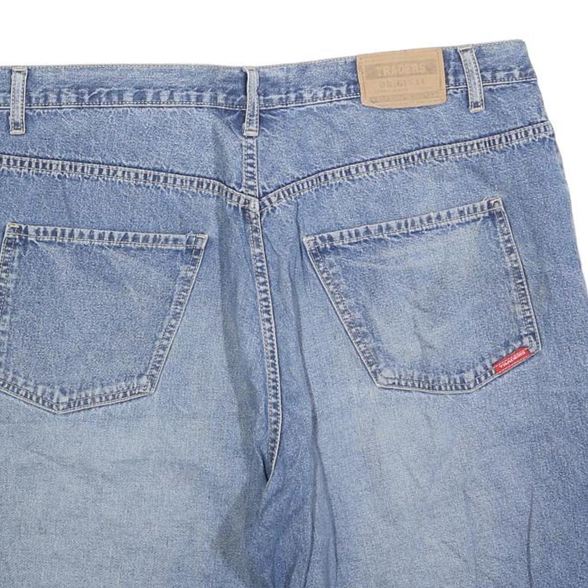 TRADERS Mens Denim Blue Shorts Casual L W36 Comfortable Cotton Blend