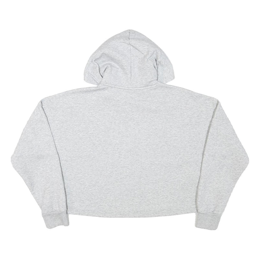 PUMA Womens Grey Hoodie XS Cropped Cotton Blend Pullover Lightweight