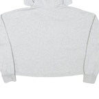 PUMA Womens Grey Hoodie XS Cropped Cotton Blend Pullover Lightweight