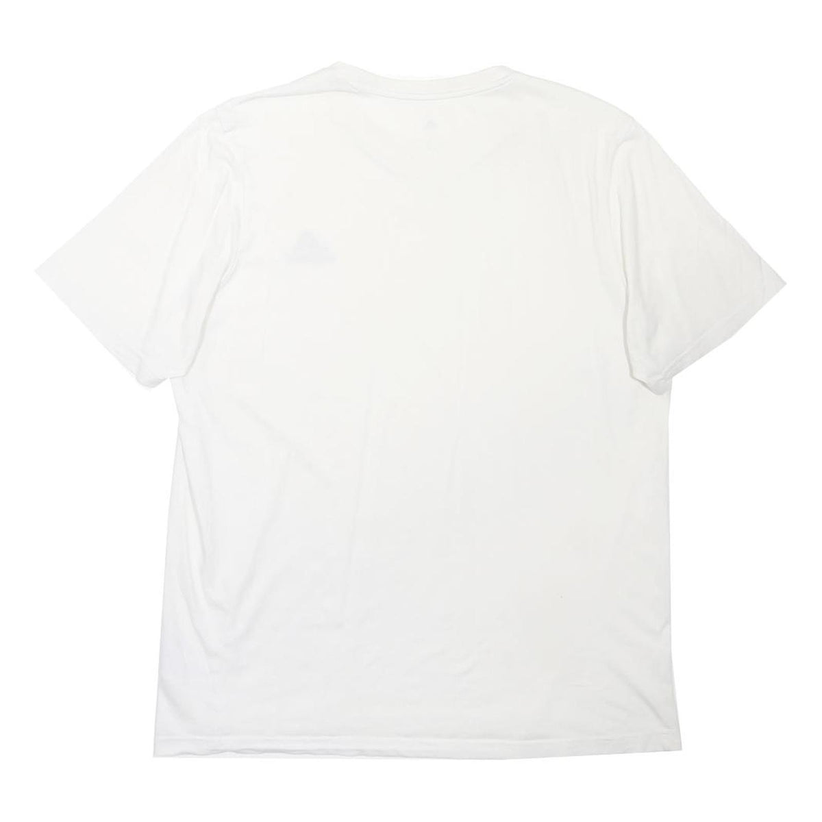 ADIDAS Mens White L Cotton Blend Short Sleeve Crew Neck Logo T-Shirt