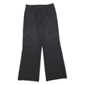 Womens Black Relaxed Wide-Leg Trousers W30 L32 Zip Closure Casual Wear