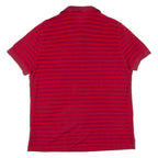 TOMMY HILFIGER Mens Polo Shirt Red Striped L