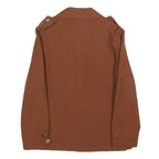 CASUAL HEIN Womens Brown Button Jacket S Polyester Plain Comfortable Stylish