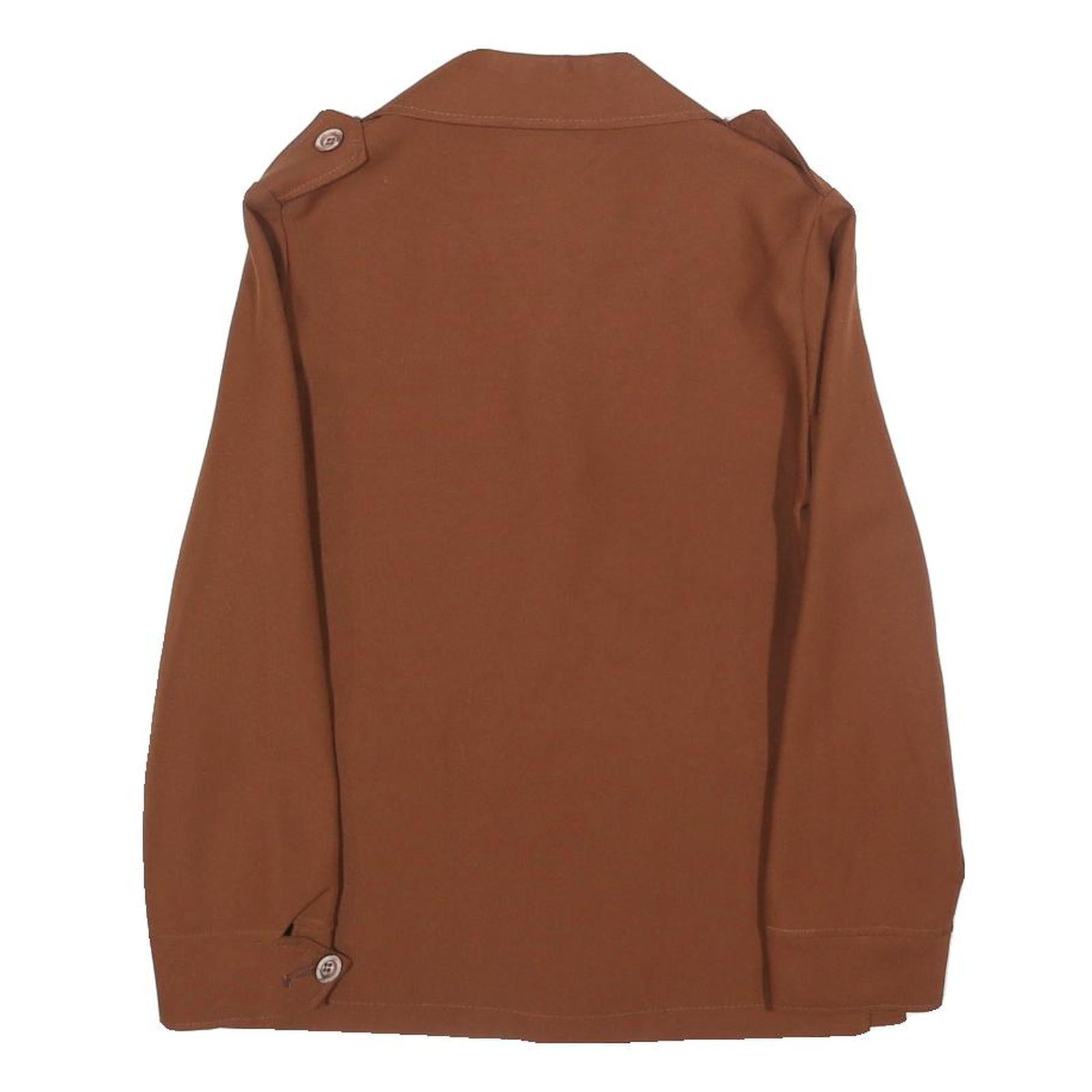 CASUAL HEIN Womens Brown Button Jacket S Polyester Plain Comfortable Stylish