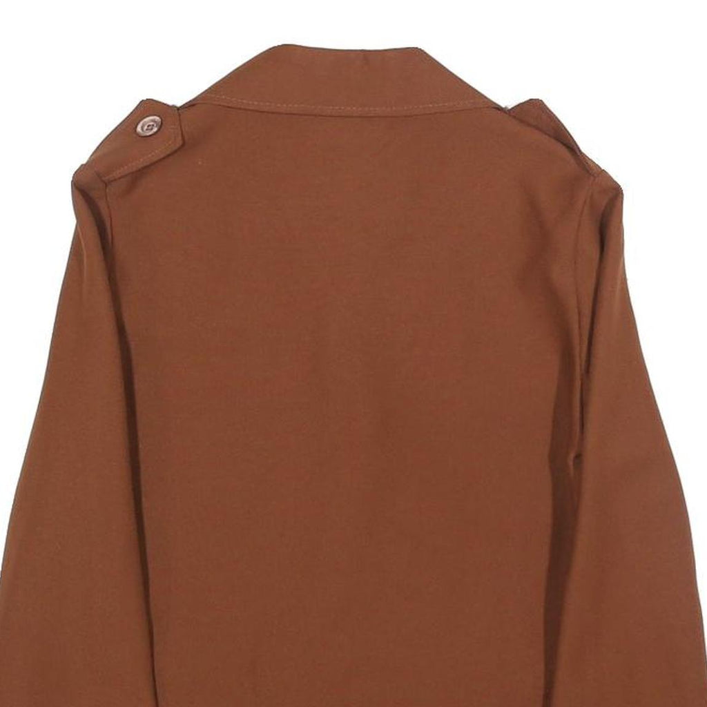 CASUAL HEIN Womens Brown Button Jacket S Polyester Plain Comfortable Stylish