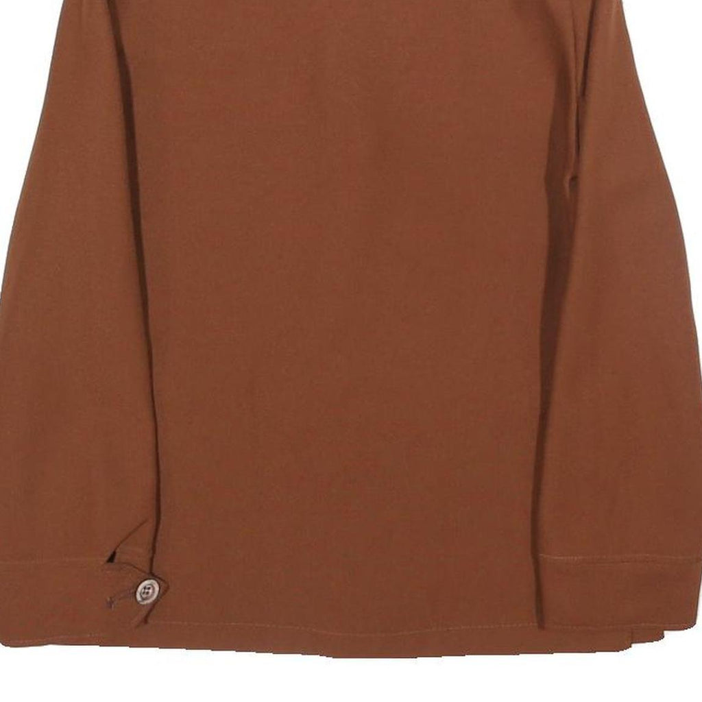 CASUAL HEIN Womens Brown Button Jacket S Polyester Plain Comfortable Stylish