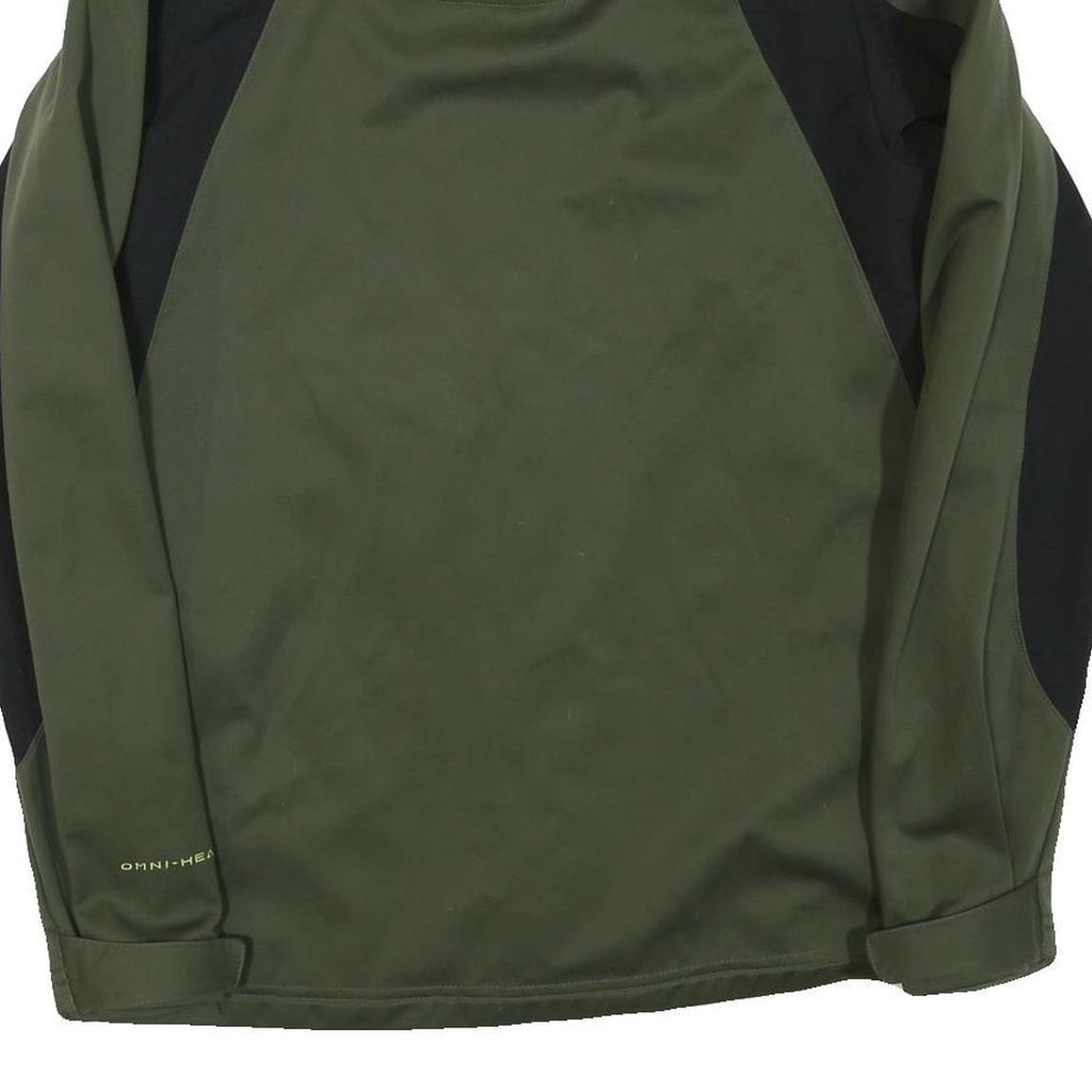 COLUMBIA Mens Green & Black Softshell Jacket S Polyester Blend Zip Outdoor