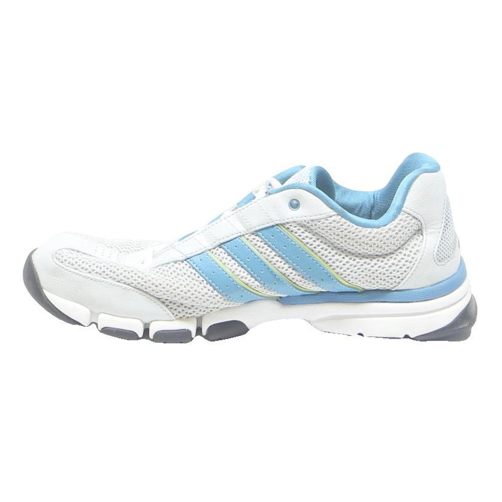 ADIDAS Womens Low Top Trainers White & Light Blue Synthetic UK 7 Lightweight