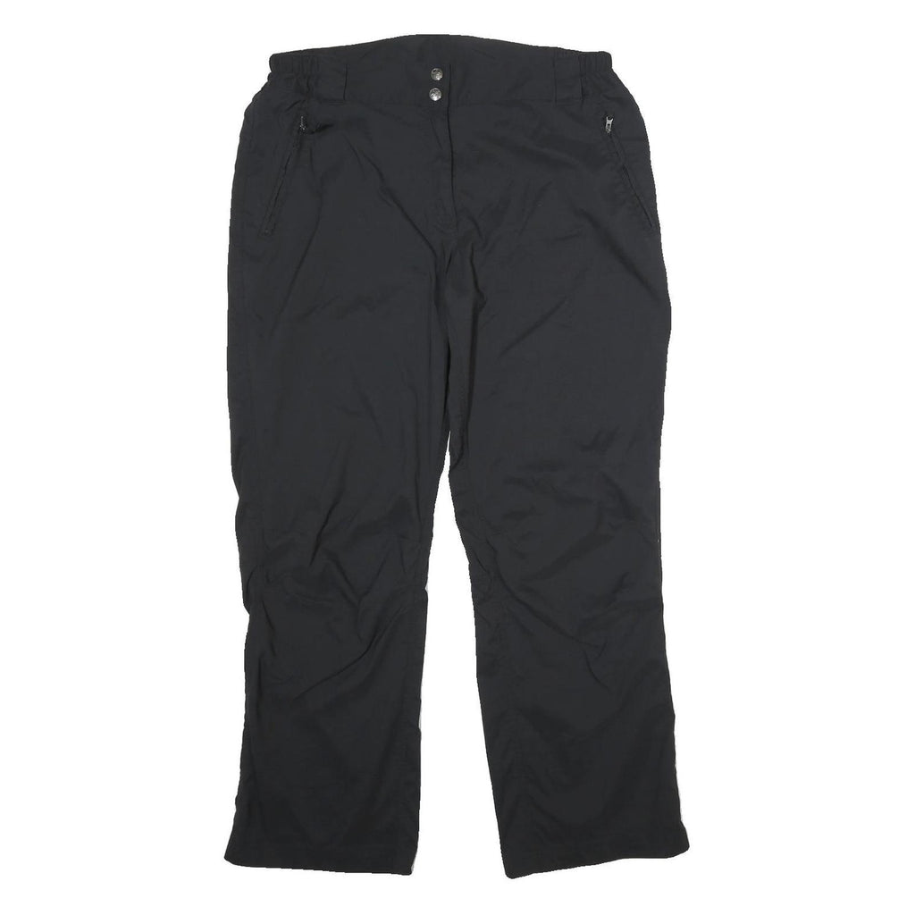 CRIVIT OUTDOOR Womens Polyamide Blend Black Regular Fit Straight Leg Trousers