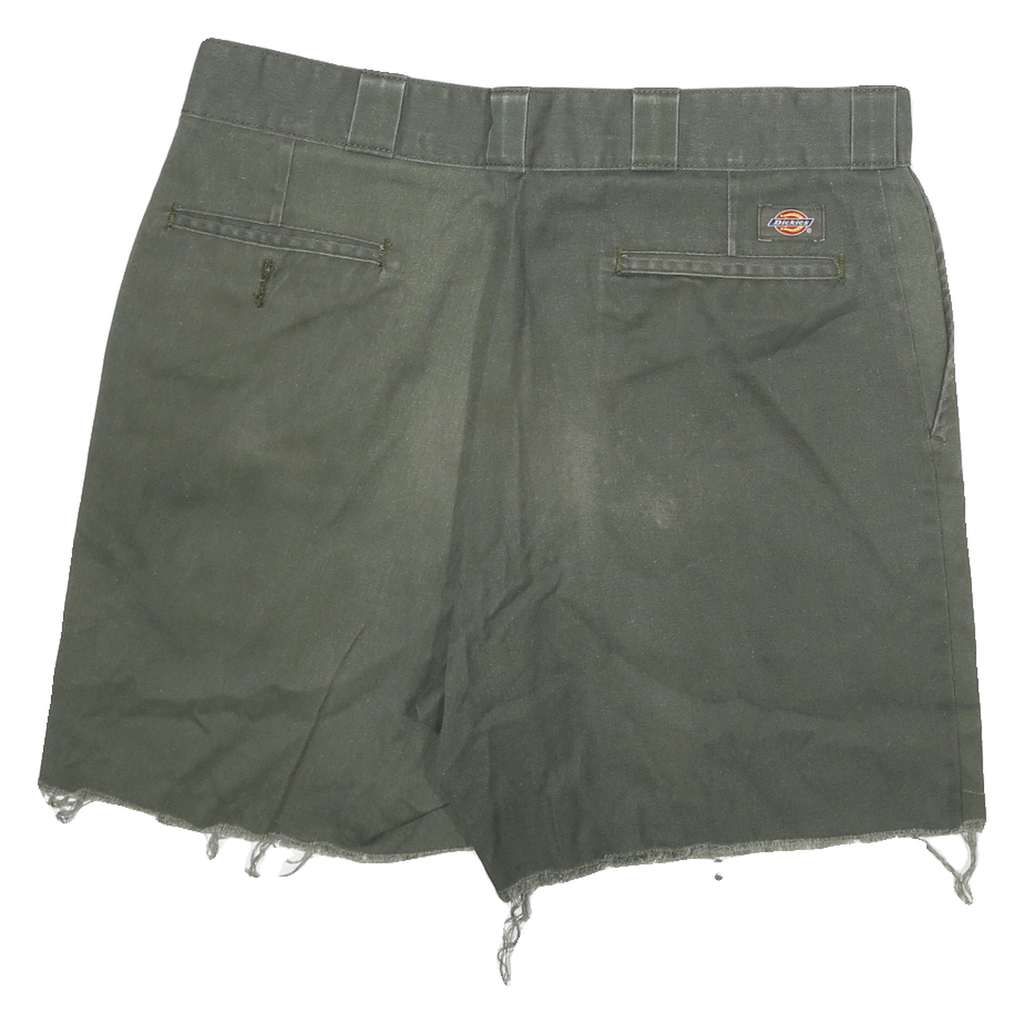 DICKIES Mens Shorts Green Casual Cotton Blend XL W34 Classic Fit Workwear