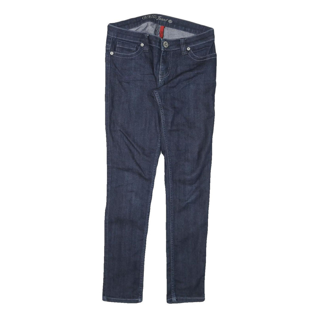 GUESS Womens Slim Fit Skinny Denim Jeans Blue Cotton Blend Zip W28 L29 Classic