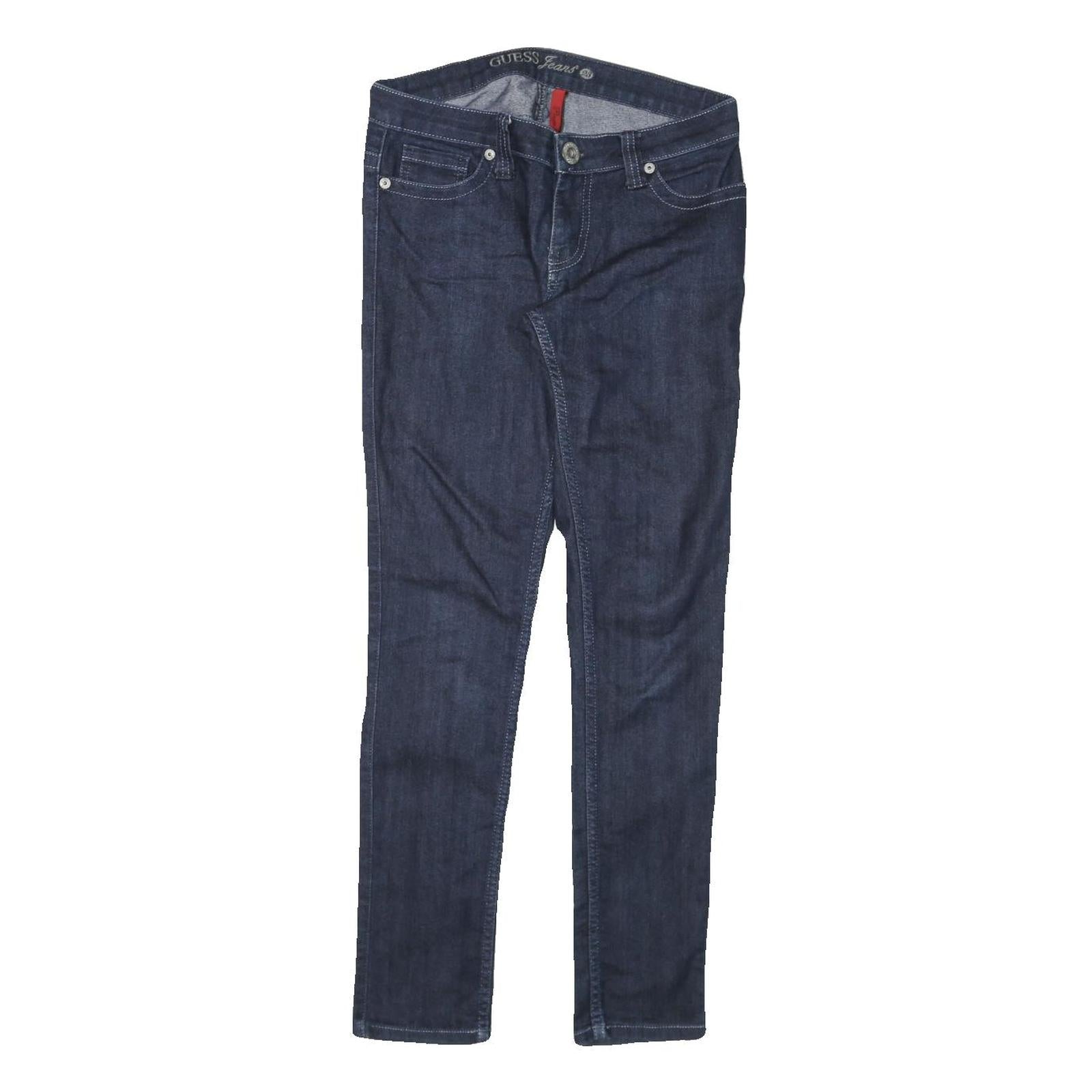 GUESS Womens Slim Fit Skinny Denim Jeans Blue Cotton Blend Zip W28 L29 Classic