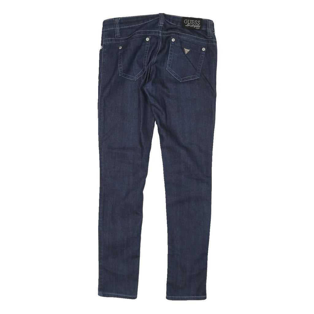 GUESS Womens Slim Fit Skinny Denim Jeans Blue Cotton Blend Zip W28 L29 Classic